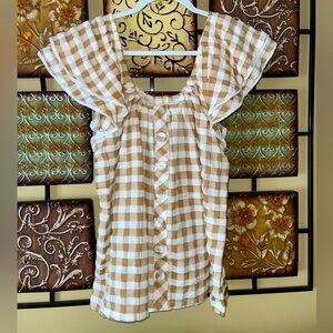 Matilda Jane top ruffle sleeves size medium like new!